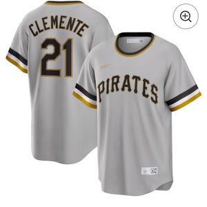 Pittsburgh Pirates Clemente Nike Gray Road CooperstownCollection Player Jersey